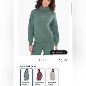 Varley Green DoubleSoft Pullover